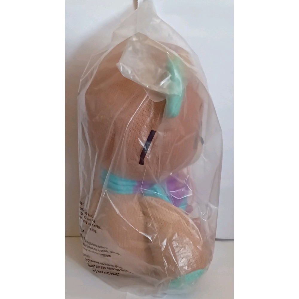 Musee Friends Plush Bear Brown Purple Aqua Fabric Toy in Original Packaging - Picture 5 of 5